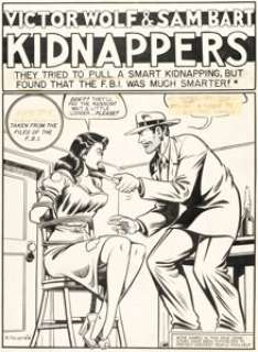 Al Feldstein Crime Patrol #11 Complete 10-Page Story "Victor Wolf & Sam Bart Kidnappers" Original Art (EC, 1949). (Total: 10 Original Art) | Heritage