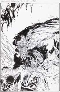 Dave Dorman Dark Horse Comics #5 "Aliens: Horror Show" Cover Original Art (Dark Horse, 1992).