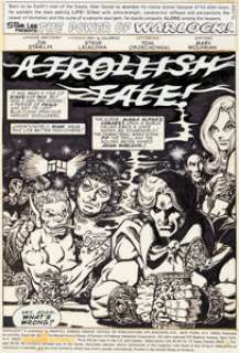 Jim Starlin and Steve Leialoha Warlock #12 Title Splash Page 1 Original Art (Marvel, 1976).
