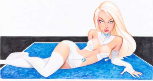 Bruce Timm - Emma Frost Illustration Original Art (undated).