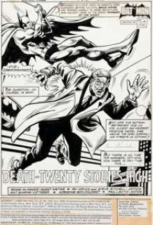 Irv Novick and Steve Mitchell Batman #325 Splash Page 1 Original Art (DC, 1980).