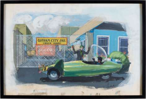 Batman (TCF TV, 1966-1968), A. Leslie Thomas Original Production Art Featuring Cesar Romero "The Joker" and Eartha Kitt "Catwoman". | Heritage