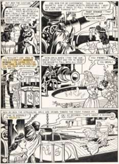 H. G. Peter Wonder Woman Unpublished "Nuclear, the Magnetic Menace" Story Page 11 Original Art (DC, 1940s).