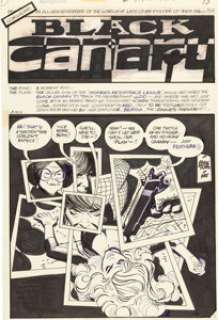 Alex Toth Adventure Comics #419 Black Canary Splash Page 1 Original Art (DC, 1972).