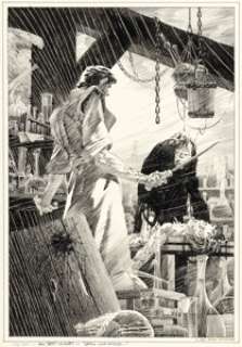 Bernie Wrightson Mary Wollstonecraft Shelley‘s Frankenstein Portfolio Plate One Illustration Original Art (Les Editions du Triton, 1980).