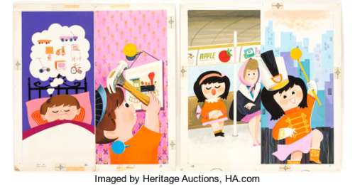 Freddy Fix It/Suzie’s Symphony Children’s Book Illustrations Original Art Group of 16 (Samuel Lowe, 1968). (Total: 16 Items) | Heritage