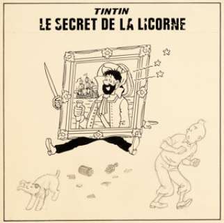 Hergé (Georges Remi) Le Secret de la Licorne - The Secret of the Unicorn Illustration Tintin Original Art (1959-62). | Heritage