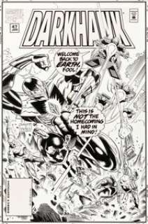 Tod Smith and Kevin Yates Darkhawk #47 Cover Original Art (Marvel, 1995).