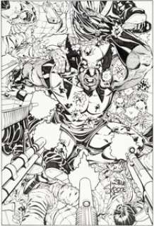 Steve Skroce and Lary Stucker Wolverine #151 Splash Page 7 Original Art (Marvel, 2000).