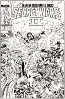Al Milgrom and Steve Leialoha Secret Wars II #9 Cover Original Art (Marvel, 1986).