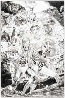 Jay Anacleto X-Men #7 Cyclops and Jean Grey "Days of Future Past" Variant Cover Original Art (Marvel, 2019).