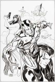 Terry Dodson and Rachel Dodson Iron Man #8 Variant Cover Original Art (Marvel, Date).