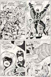 Jack Kirby and Joe Sinnott Fantastic Four #83 Inhumans Story Page 18 Original Art (Marvel, 1969).