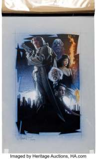 Hellboy (Columbia, 2004), Drew Struzan Original Poster Concept Art.