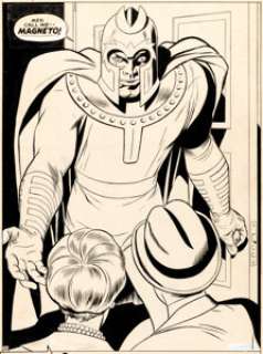 Jack Kirby, Werner Roth (as Jay Gavin), and Dick Ayers The X-Men #17 Magneto Splash Page 20 Original Art (Marvel, 1966).