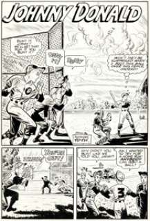 Alex Toth Catholic Pictorial #1 "Johnny Donald" Complete 6-Page Story Original Art (Catholic Guild, 1947).