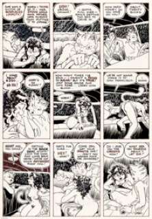 Reed Waller Bizarre Sex #10 Omaha the Cat Dancer Story Page 2 Original Art (Kitchen Sink Press, 1982).