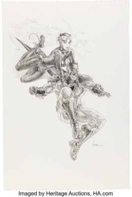 Kaare Andrews Batman #46 Catwoman Variant Cover Original Art (DC, 2018).