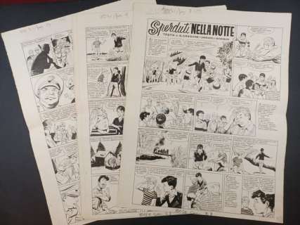 Sorgini, Gino | Sorgini, Gino - 7x Tavole Originali - "Sperduti Nella Notte" - Storia Completa | Catawiki