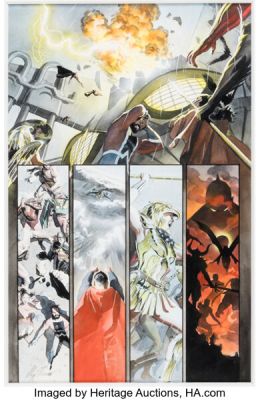 Alex Ross Kingdom Come #3 Story Page 43 Original Art (DC, 1996).