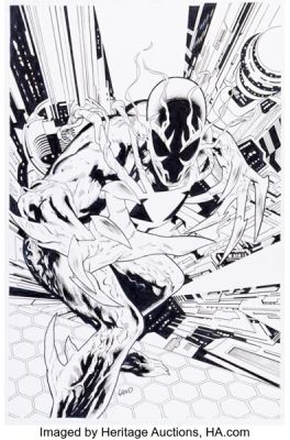 Greg Land Symbiote Spider-Man 2099 #1 Cover Original Art (Marvel, 2024).