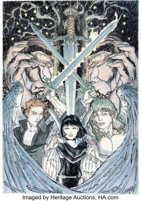 Michael Kaluta Lucifer #53 Cover Original Art (DC/Vertigo, 2004).