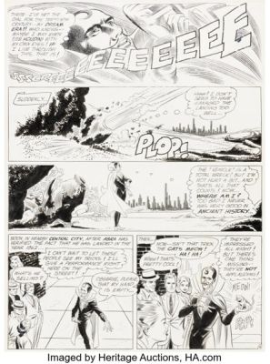 Carmine Infantino and Joe Giella The Flash #128 Abra Kadabra First Appearance Issue Story Page 5 Original Art (DC, 1962).