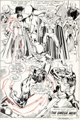 Joe Staton Green Lantern #141 Omega Men First Appearance Issue Splash Page 17 Original Art (DC, 1981).