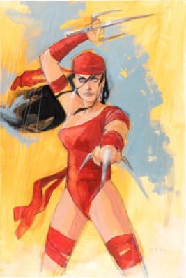 Phil Noto - Elektra Illustration Original Art (undated).
