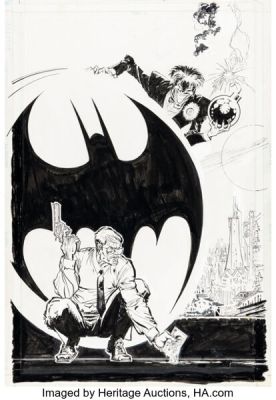 Trevor Von Eeden Batman: Legends of the Dark Knight #105 Joker and Jim Gordon Cover Original Art (DC, 1998).