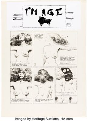 Jeffrey Catherine Jones Heavy Metal #v6#2 May 1982 "I’m Age" Complete 1-Page Story Original Art (Heavy Metal, 1982). | Heritage