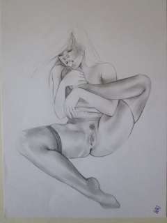 Camy-Fleur | Camy-Fleur - illustration originale "Elle prends son pied" | Catawiki