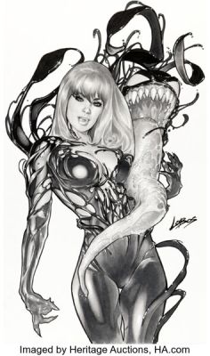 Pablo Villalobos The Amazing Spider-Man #21 (915) Venom (Mary Jane) Variant Cover Original Art (Marvel, 2023). | Heritage