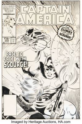 Paul Neary and Al Gordon Captain America #320 Cover Original Art (Marvel, 1986). | Heritage