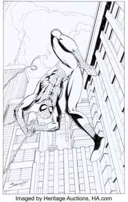Mark Bagley Giant-Size Amazing Spider-Man #1 Variant Cover Original Art (Marvel, 2025). | Heritage