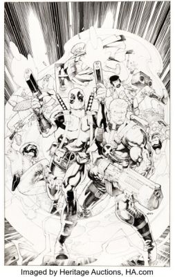 Chris Stevens Cable Deadpool Annual #1 Cover Original Art (Marvel, 2018). | Heritage