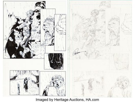 Greg Capullo and Jonathan Glapion Batman #15 "Death of the Family" Story Page 6 Original Art Group of 2 (DC, 2013). (Total: 2 Original Art) | Heritage