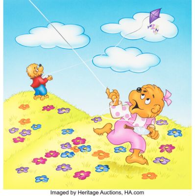 Berenstain Bears Original Calendar Art for March - Gouache on 15" x 15" Board (Random House, c. 1989). (Total: 2) | Heritage