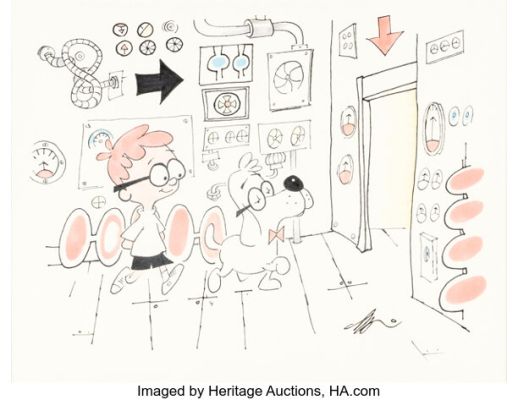 Peabody’s Improbable History Mr. Peabody and Sherman Illustration by Gerard Baldwin Original Art (Jay Ward, c. 1960s/2004). | Heritage