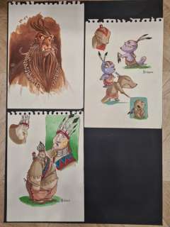 Kéramidas, Nicolas | Kéramidas, Nicolas - 3x Dessin originale couleur - Luuna - (2001/2003) | Catawiki