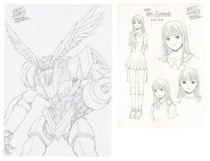 Takeaki Momose Hand-Drawn Illustrationof "RahXephon " (2 sheets) | Mandarake (Big Web)