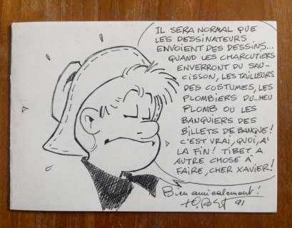 Tibet | Tibet - Originele tekening - Chick Bill - Kid Ordinn - (1991) | Catawiki