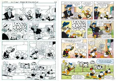 Donald Duck H 2019-060 - original inked page 4 + 2 sketches - Koeieh - (2020) | Catawiki