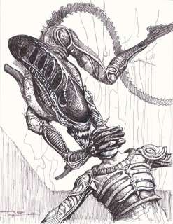 John Bolton | Aliens Labyrinth - Prelims for Aliens Labyrinth. Pencil on paper. Art measures 25 x 35cm | John Bolton