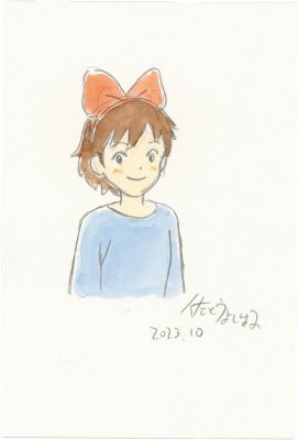 Yoshiharu Sato Hand-Drawn Color Illustration "Kiki’s Delivery Service" | Mandarake (Big Web)