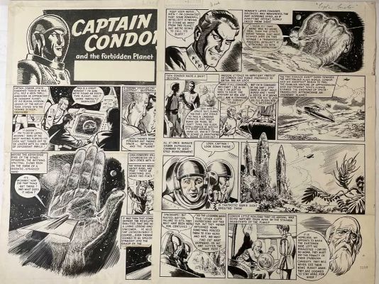 Lot 358 - CAPTAIN CONDOR - 2 pages of original art from LION comic (9th April 1960, Fleetway Publications) | Excalibur Auctions