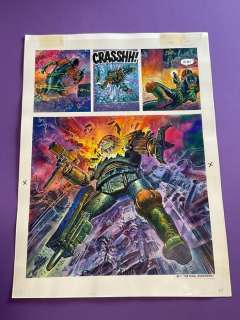 Benet, Manuel - 1 Original colour page - Judge Dredd - The Destruction of Mk. 2 - 1993 | Catawiki