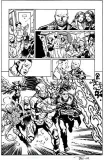 Paul Pelletier Drew Hennessy - earth prime #3 semi-splash (the atom, hawkman, hawkgirl, captain cold, heatwave! )