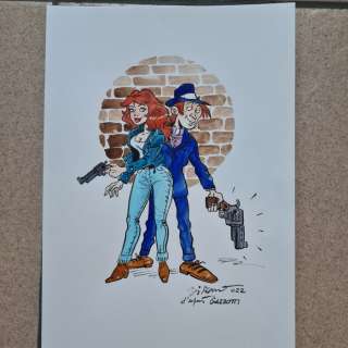 Di Sano, Bruno - 1 Original colour drawing - Rubine et Soda - Hommage à Gazzotti - 2022 | Catawiki