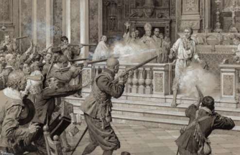 Fortunino Matania (Italian, 1881-1963) In the Cathedral Ink, ink wash, and gouache on board 10-1/4 x 16 inches (26.2 ... | Heritage